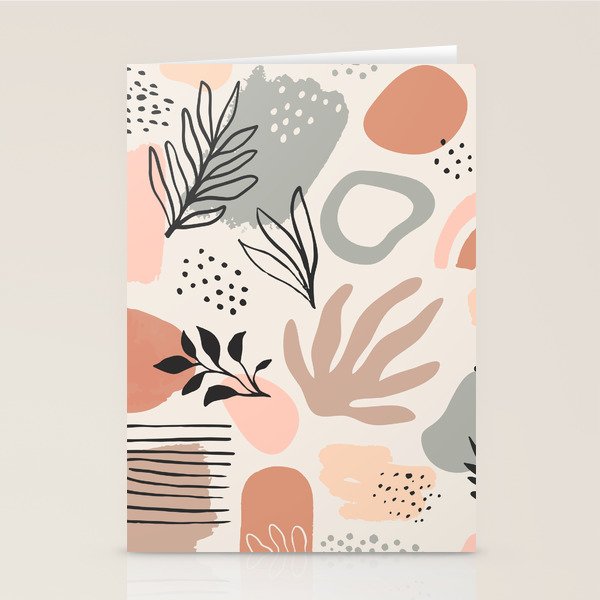Abstract organic nature shape art pattern Stationery Card Gallery Image 2