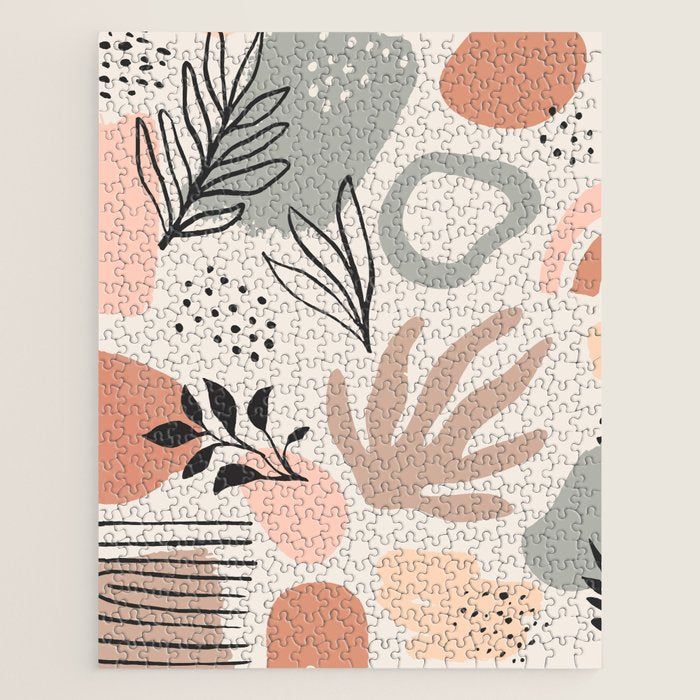 Abstract organic nature shape art pattern Jigsaw Puzzle Gallery Image 1