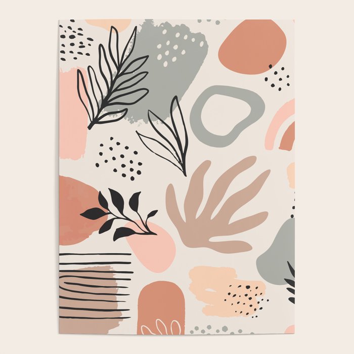 Abstract organic nature shape art pattern Poster Gallery Image 4