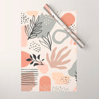 Abstract organic nature shape art pattern Wrapping Paper Gallery Image 1