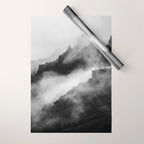 Foggy Mountains Black and White Wrapping Paper Gallery Image 1