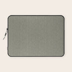 linen textured stripes - olive green Laptop Sleeve Gallery Image 1