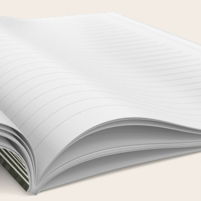 linen textured stripes - olive green Notebook Gallery Image 2