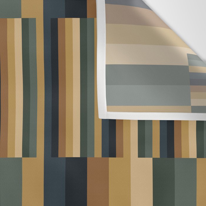 Mixed Stripes Pattern XXV Bold Earthy Wall Tapestry Gallery Image 3