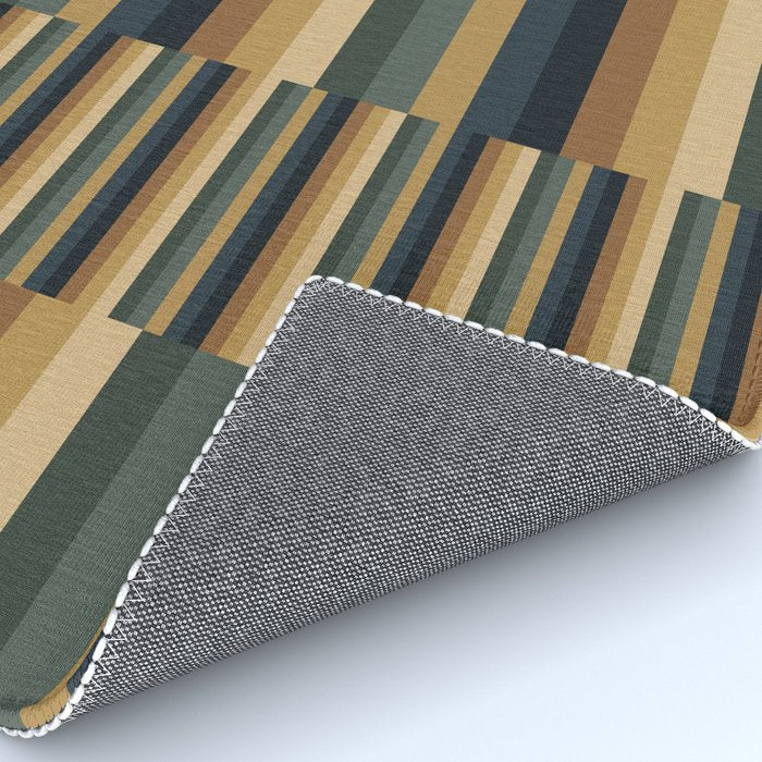 Mixed Stripes Pattern XXV Bold Earthy Rug Gallery Image 4