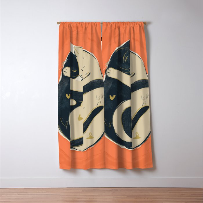Cats In Love 5 Window Curtain Gallery Image 3