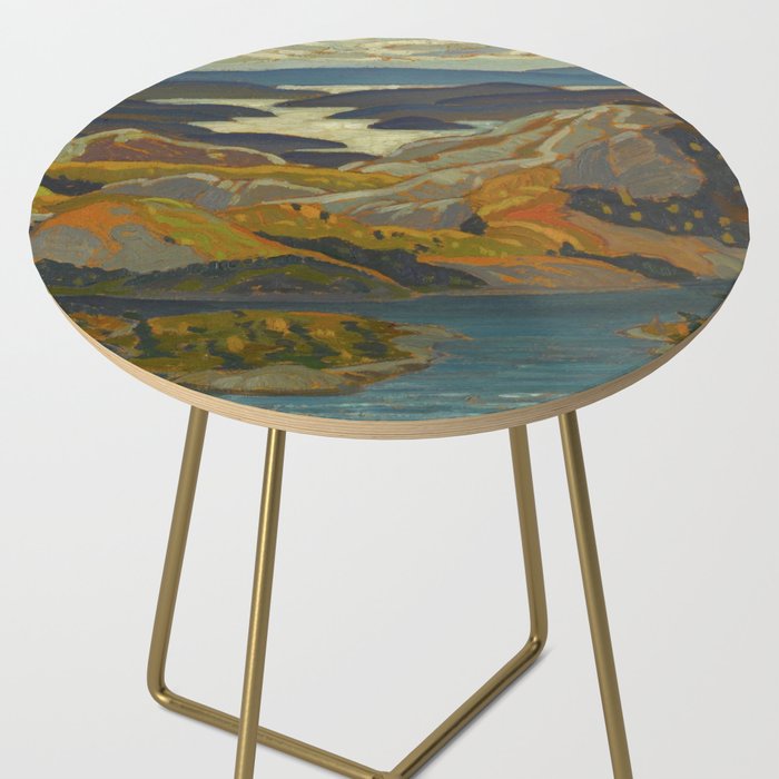 Canadian Landscape Oil Painting Franklin Carmichael Art Nouveau Post-Impressionism Grace Lake 1931 Side Table Gallery Image 2