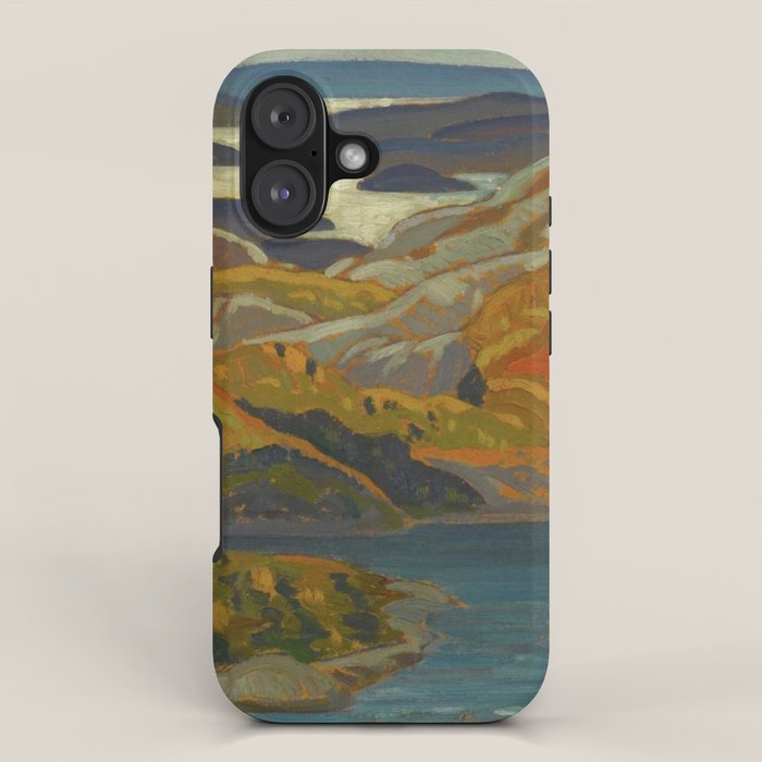 Canadian Landscape Oil Painting Franklin Carmichael Art Nouveau Post-Impressionism Grace Lake 1931 iPhone Case Gallery Image 1