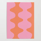 Retro Abstract Orange Pink Poster Gallery Image 4