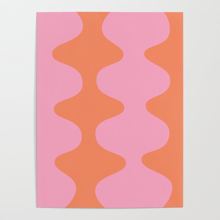 Retro Abstract Orange Pink Poster Gallery Image 4