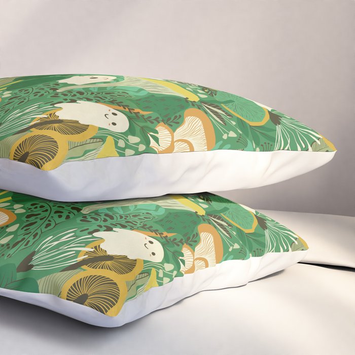 Ghost Forest Green Pillow Sham Gallery Image 3