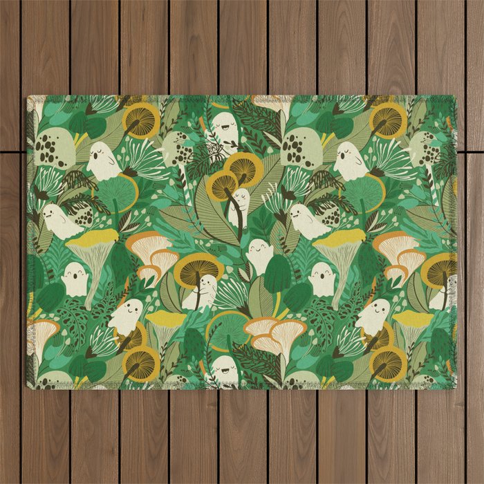 Ghost Forest Green Outdoor Rug Gallery Image 1