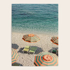 Summer in Italy on film | Beach with umbrella's in Monterosso Al Mare, Cinque Terre | Fine Art Travel Photography Poster Gallery Image 4