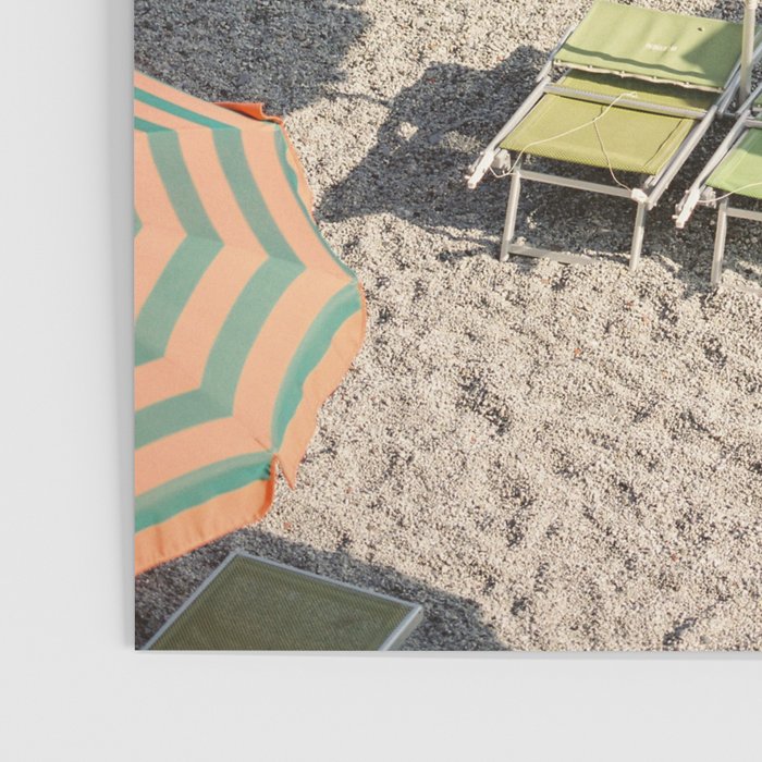 Summer in Italy on film | Beach with umbrella's in Monterosso Al Mare, Cinque Terre | Fine Art Travel Photography Poster Gallery Image 3