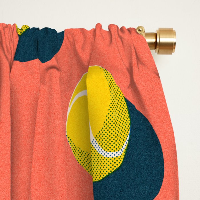 BALLS Tennis - clay court - pattern Window Curtain Gallery Image 2