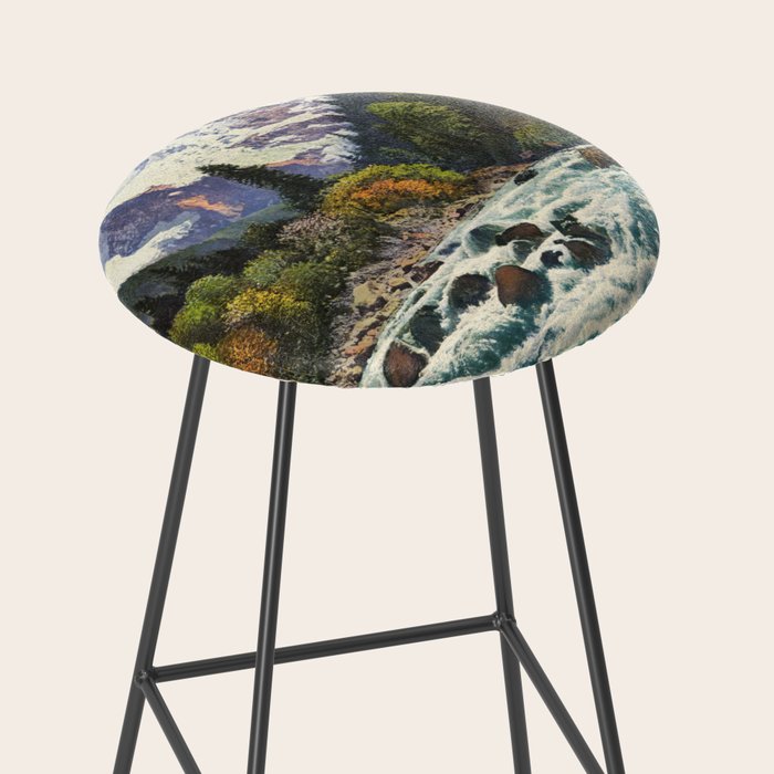 Mountains Forest Rocky River Stool Gallery Image 2