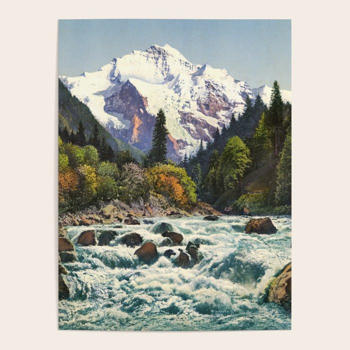 Mountains Forest Rocky River Poster Gallery Image 1