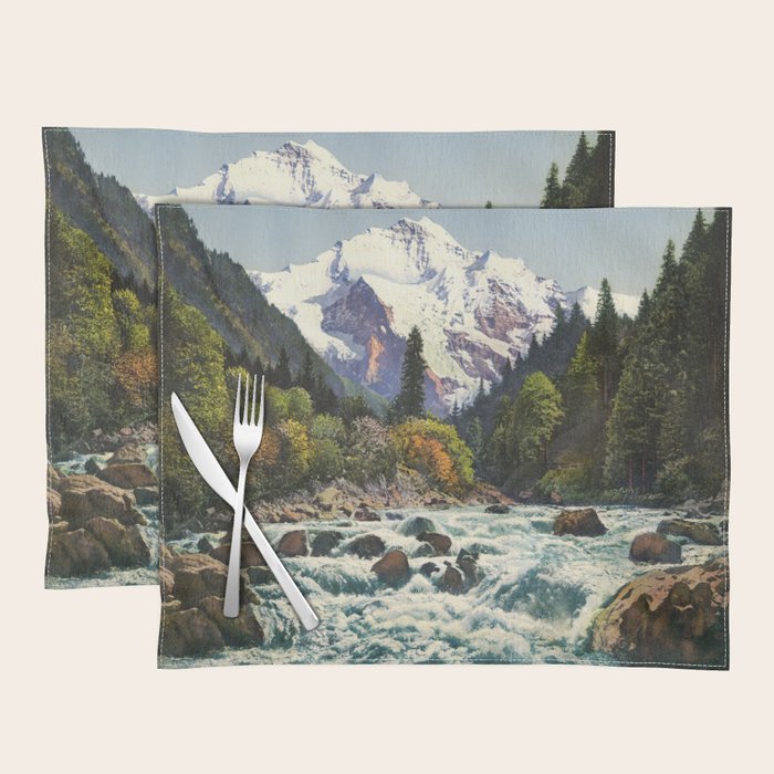 Mountains Forest Rocky River Placemat Gallery Image 1