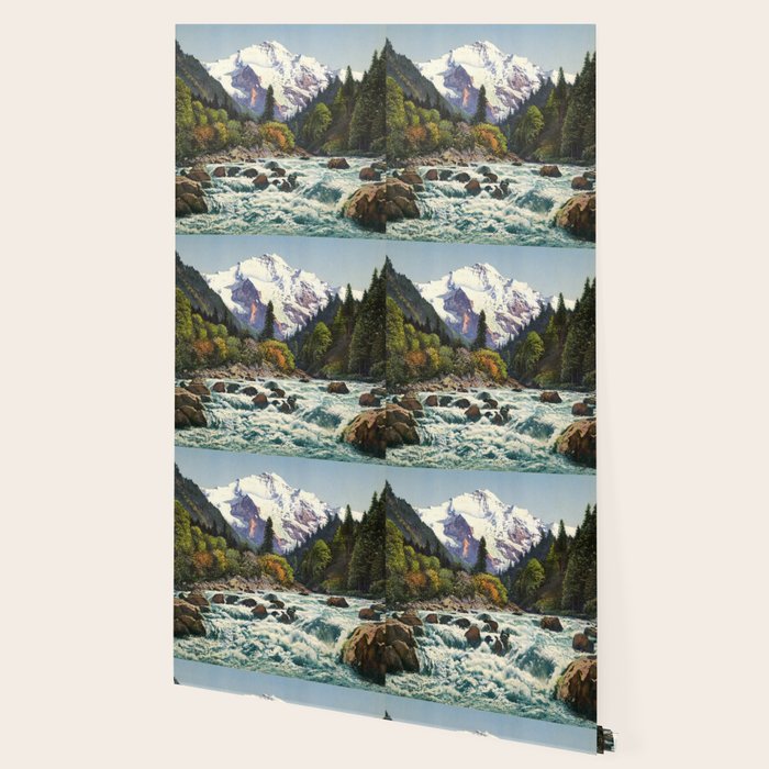 Mountains Forest Rocky River Wallpaper Gallery Image 2