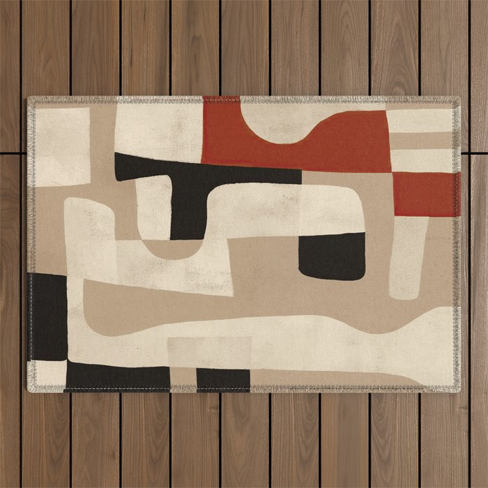 Interlocking Forms Outdoor Rug Gallery Image 1