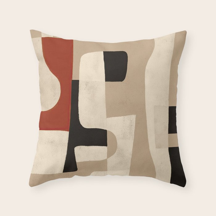 Interlocking Forms Throw Pillow Gallery Image 1