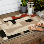 Interlocking Forms Outdoor Rug Gallery Image 2