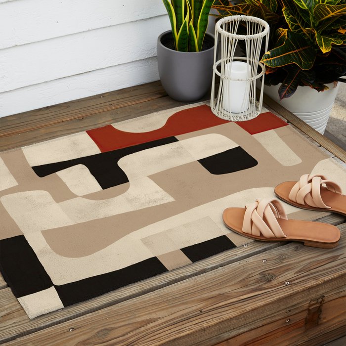 Interlocking Forms Outdoor Rug Gallery Image 2