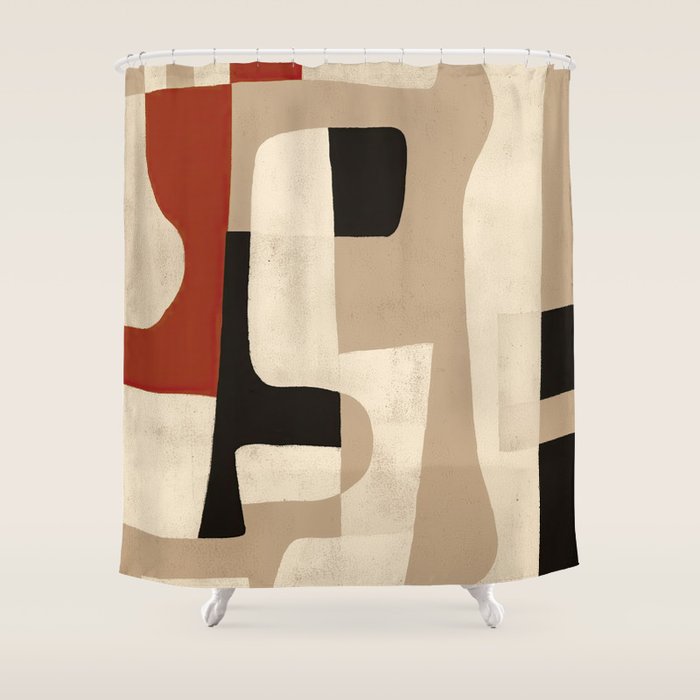 Interlocking Forms Shower Curtain Gallery Image 1