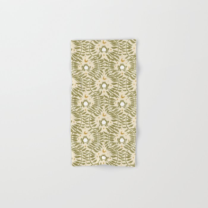 Froggie  Ogee - moss green and cream Bath Towel Gallery Image 1