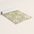Froggie  Ogee - moss green and cream Yoga Mat Gallery Image 2