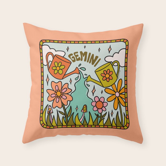 Gemini Garden Throw Pillow Gallery Image 6