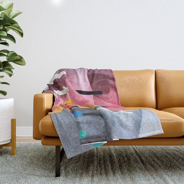 Composition on Panel 4 Throw Blanket Gallery Image 1