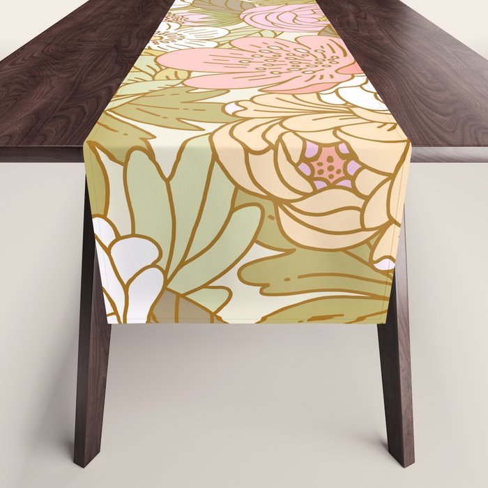 Boho Blooms | Light Pastel Table Runner Gallery Image 1