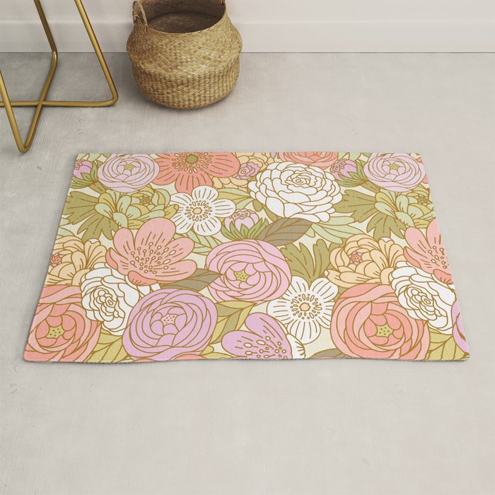 Boho Blooms | Light Pastel Rug Gallery Image 1