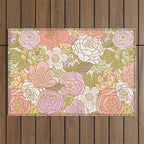 Boho Blooms | Light Pastel Outdoor Rug Gallery Image 1