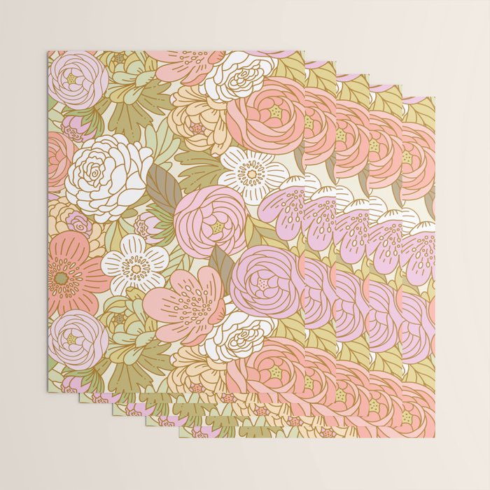 Boho Blooms | Light Pastel Wrapping Paper Gallery Image 3