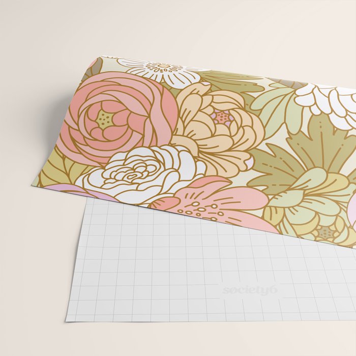 Boho Blooms | Light Pastel Wrapping Paper Gallery Image 2