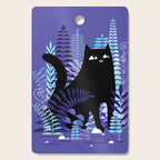 The Ferns (Black Cat Version) Cutting Board Gallery Image 1