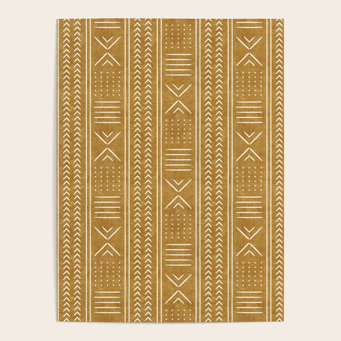 mustard mud cloth - arrow cross Poster Gallery Image 4