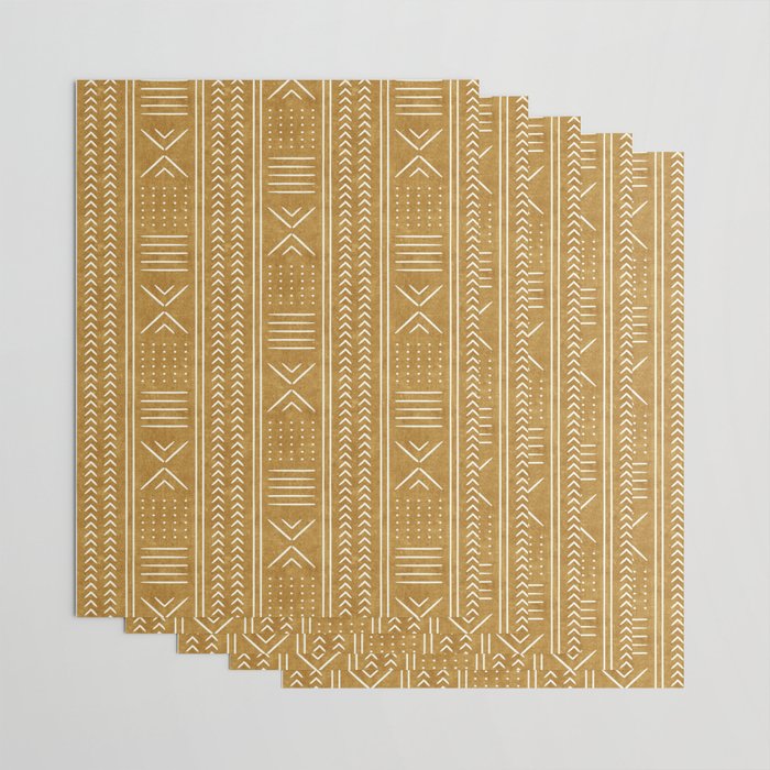 mustard mud cloth - arrow cross Wrapping Paper Gallery Image 3
