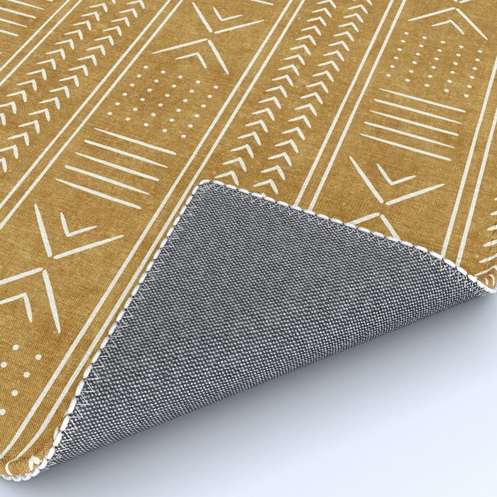 mustard mud cloth - arrow cross Rug Gallery Image 4