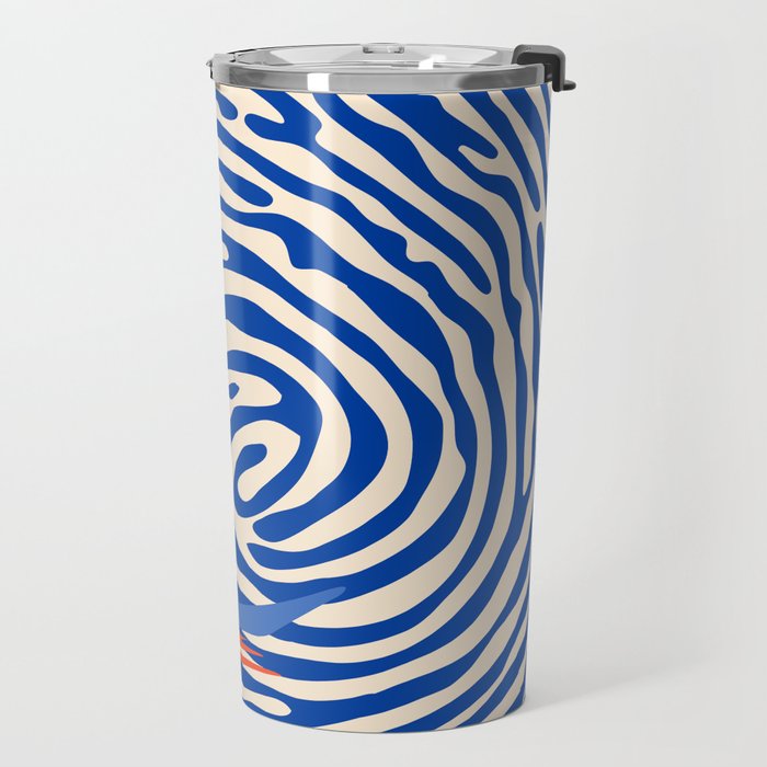 Maelstrom, Abstract Psychedelic Ocean River Whirlpool Vortex, Line Art Drawing Eclectic Boat Sail Sea Travel Mug Gallery Image 2
