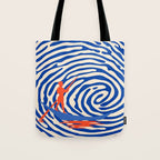 Maelstrom, Abstract Psychedelic Ocean River Whirlpool Vortex, Line Art Drawing Eclectic Boat Sail Sea Tote Bag Gallery Image 1