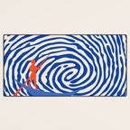 Maelstrom, Abstract Psychedelic Ocean River Whirlpool Vortex, Line Art Drawing Eclectic Boat Sail Sea Desk Mat Gallery Image 3