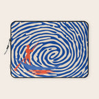 Maelstrom, Abstract Psychedelic Ocean River Whirlpool Vortex, Line Art Drawing Eclectic Boat Sail Sea Laptop Sleeve Gallery Image 1