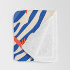 Maelstrom, Abstract Psychedelic Ocean River Whirlpool Vortex, Line Art Drawing Eclectic Boat Sail Sea Throw Blanket Gallery Image 3