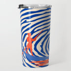Maelstrom, Abstract Psychedelic Ocean River Whirlpool Vortex, Line Art Drawing Eclectic Boat Sail Sea Travel Mug Gallery Image 3