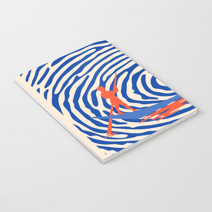 Maelstrom, Abstract Psychedelic Ocean River Whirlpool Vortex, Line Art Drawing Eclectic Boat Sail Sea Notebook Gallery Image 3