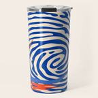Maelstrom, Abstract Psychedelic Ocean River Whirlpool Vortex, Line Art Drawing Eclectic Boat Sail Sea Travel Mug Gallery Image 1