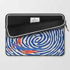 Maelstrom, Abstract Psychedelic Ocean River Whirlpool Vortex, Line Art Drawing Eclectic Boat Sail Sea Laptop Sleeve Gallery Image 2